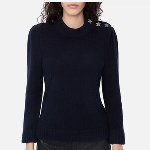 Navy Zadig & Voltaire Sweater with Stars